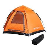 DOPPELGANGER OUTDOOR(ドッペルギャンガーアウトドア) ワンタッチテント ペグ/キャリングバッグ付属 [3~4人用] T5-31