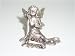 Handmade Pewter Little fairy clutching fruit in shimmering sunli