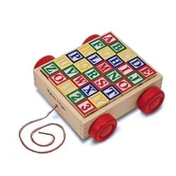 Melissa & Doug Classic ABC Block Cart