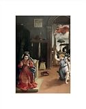 Annunciation by Lorenzo Lotto poster print,11.1 in. x 14 in.