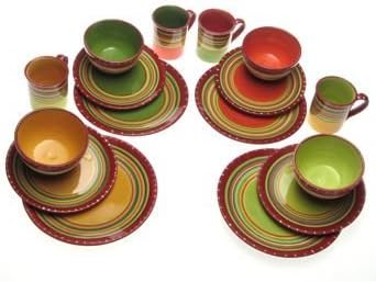 Southwestern Certified International Hot Tamale Ceramic Construction, Microwave & Dishwasher Safe 16-piece Dinnerware Set
