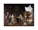 Signing a Marriage Contract at Court of Louis XIV - Adolphe alexandre Lesrel Art Print Poster - 20 x 16.25