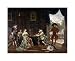 Signing a Marriage Contract at Court of Louis XIV by Adolphe alexandre Lesrel Framed with Black Decor Wood Frame 1.25 inch width, 3/4 inch depth