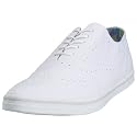 Nanny State Men's Full Brogue Pointy Toe Canvas White
