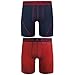 adidas Men's Athletic Stretch Midway Underwear (2-Pack), Urban Sky Grey/Vivid Red, Small