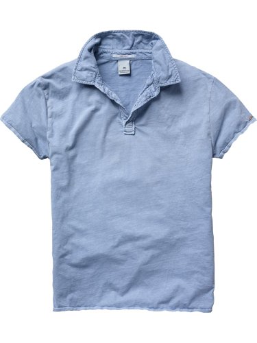 Scotch & Soda Herren Freizeithemd 12010455221 - Polo - fluo jersey g/dyed, Gr. 46 (S), Bla Preisvergleich