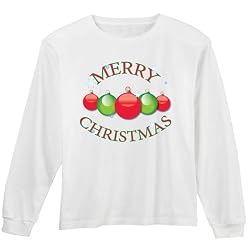 Merry Christmas Holiday Ornaments Graphic long sleeve t-shirt for children