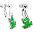 Smiling Frog Clip On Earrings