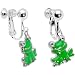 Smiling Frog Clip On Earrings