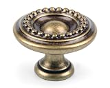 Beaded Knob Antique Brass