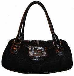 Women's Guess Purse Handbag Coal G-Shine