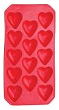 Kitchen & Housewares : Bar Craft Coloured Flexible Novelty Ice Cube Tray - Heart Shaped, Display Boxed