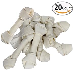 Rawhide Dog Bones 6-7 Inch Awesome Taste Totally Natural Food 20 Count Bag Sold in Bulk, Used Like Toys Chewers for Small and Large Pets Also Helps Aggressive Control in Usa Made with High Quality Materials for Your Puppy Moneyback Guarantee Rawhide Dog Bones 6-7 Inch Awesome Taste Totally Natural Food 20 Count Bag Sold in Bulk, Used Like Toys Chewers for Small and Large Pets Also Helps Aggressive Control in Usa Made with High Quality Materials for Your Puppy Moneyback Guarantee