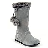 モモ グロウ 幼児/キッズ用「エラ」グレー レザー ブーツ ネイビー 米国幼児用サイズ9 M (インポート)