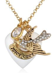 Juicy Couture Heart Cluster Necklace, 32"