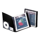 Oxford Professional Title Pocket Presentation Portfolio, 12 Letter-Size Sleeves, Black (63161)