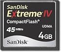 SanDisk SDCFX4-4096 4GB Extreme IV CompactFlash Card