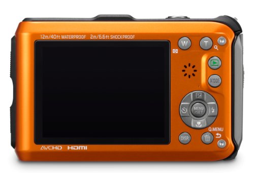 Panasonic Lumix DMC-TS3 12.1 MP Rugged/Waterproof Digital Camera with 4.6x Wide Angle Optical Image Stabilized Zoom and 2.7-Inch LCD (Orange)