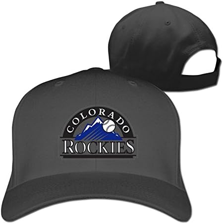 LuN Colorado Rockies Baseball Black Baseball Cap Peaked Hat Unisex