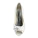Elegantpark EP2045 Women's Peep Toe Low Heel Knot Bridal Wedding Shoes