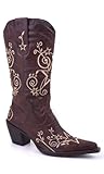 Roper Women's Stars and Stones Western Boot,Brown,9 M US