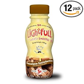 Lightfull Smoothie, Chocolate Satisfaction, 8.5-Ounce Bottles