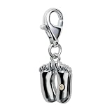 Hot Diamonds Pitter Patter Charm, Sterling Silver