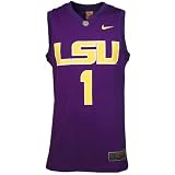 Nike - Nike Elite LSU Tigers #1 Purple Replica Basketball Jersey