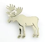 Silver Moose Pin Handcrafted