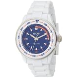 EOS New York Men's 161LWHTBLU Plastic White Band Watch