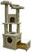 Pet Supplies : All-in-One Kitty Care Center - for Litterbox, Feeding & Play : Lower Sisal Posts 2 LOWER SISAL POSTS : Opening LEFT OPENING : Pawprints PAWPRINTS : Size 8 INCH LITTER ENTRY HOLE