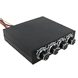 4 Channel 4 Pin Connector Blue LED PC Fan Controller