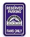 COLORADO ROCKIES SPORTS TEAM PARKING SIGN