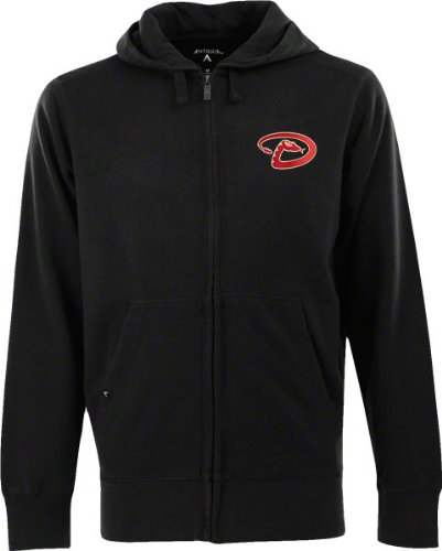 Arizona Diamondbacks Black Signature Full-Zip Fleece Hooded Sweatshirt