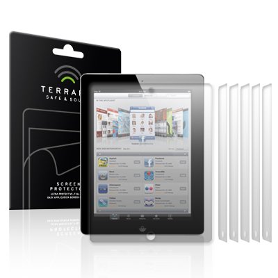 Terrapin ® Anti Glare Screen Protector (6 in 1 pack) for Apple iPad 2 (2011)/ iPad 3 (2012) 9.7 inch screen