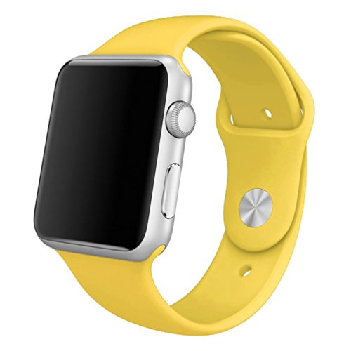GBSELL New Sports Silicone Bracelet Strap Band For Apple Watch 42mm Yellow