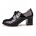 Latasa Women's Fashion Suede Mid-heel Lace-up Chunky Western Oxford Shoes