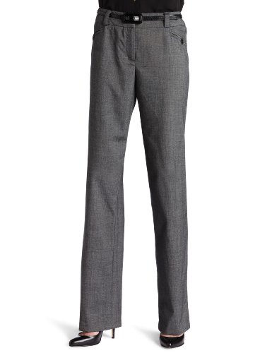 AGB Womens End On End Belted Pant, Black, 6