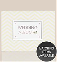 Chevron Collection Small Wedding Photo Album with Matching Keepsake Box