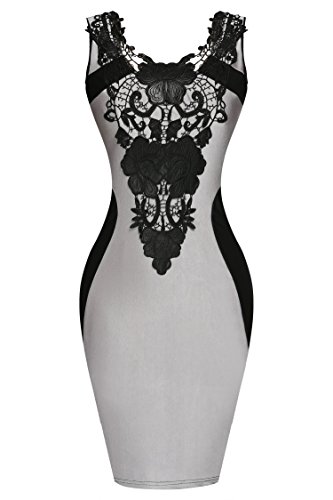 Zeagoo Women's Summer Sexy Stretch Ruched Sundress Fold Bodycon Midi Tank Dress,Gray,Small