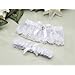 Darice VL5863, Lace Heart Accent Adjust Garter with Toss Away, White