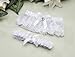Darice VL5863, Lace Heart Accent Adjust Garter with Toss Away, White