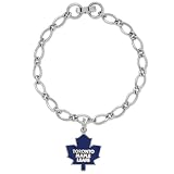 NHL Toronto Maple Leafs Ladies Silver-Tone Charm Bracelet