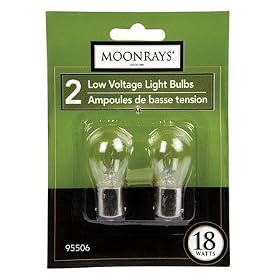 Moonrays 95506 18-Watt Bayonet Base Replacement Light Bulb, 2-Pack