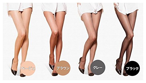 (R-Dream) 魅せる 美脚 3D (3デニール) 超極薄 マチ なし オールスルー パンティー ストッキング タイツ 4枚 セット 選べる 4色