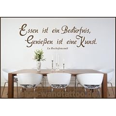 Wandtattoo Spruch Essen ist ein Bed�rfnis, Genie�en ist eine Kunst / Nr.S12 / Gr��e ca.100cmx33cm