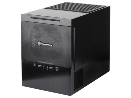 Silverstone Tek Micro-ATX/DTX/Mini-ITX Aluminum Front Panel/Steel Body Mini Tower Computer Case SG10B, Black On Sale