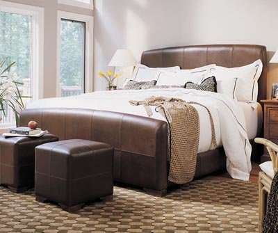 American View King Sunday Morning Leather Bed