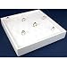 White Leather Stackable 39-Clip Ring Display Tray Case