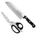 Messermeister Park Plaza Santoku with Hollows and Take-Apart Utility Shear